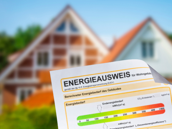 Energieausweis vor Fachwerkhaus